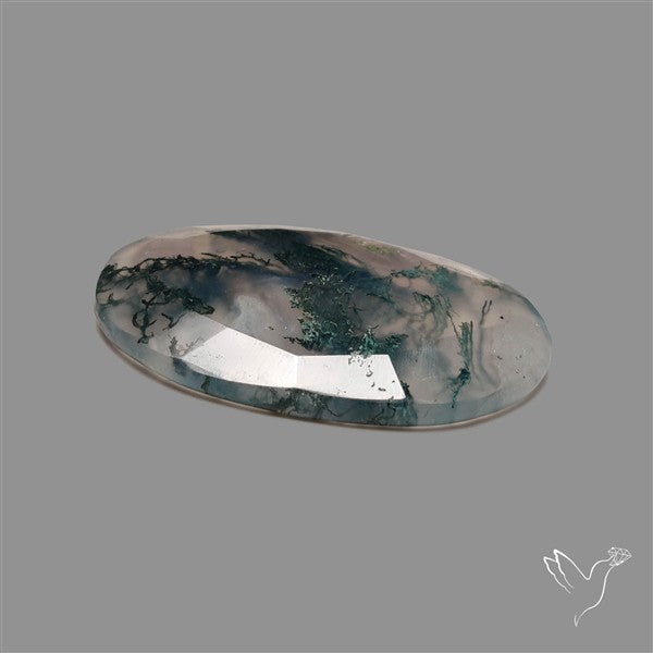 Moss Agate Checker Board Cut Cabochon Gemstone