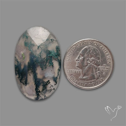 Moss Agate Checker Board Cut Cabochon Gemstone