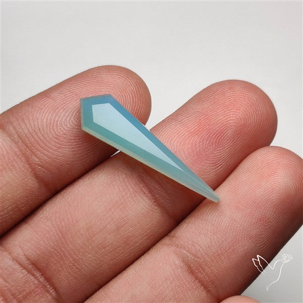 Long Step Cut Aqua Chalcedony