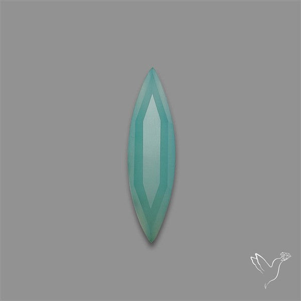 Long Step Cut Aqua Chalcedony