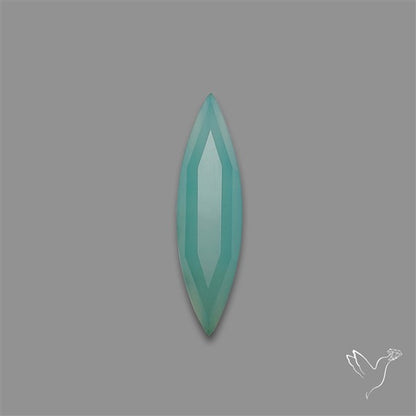 Long Step Cut Aqua Chalcedony