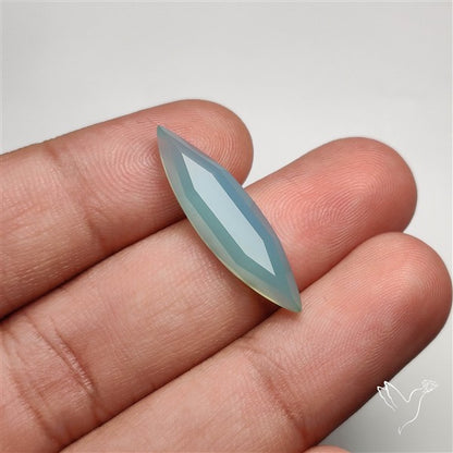 Long Step Cut Aqua Chalcedony