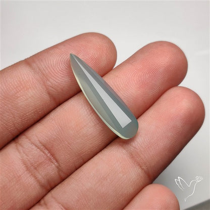 Long Step Cut Aqua Chalcedony