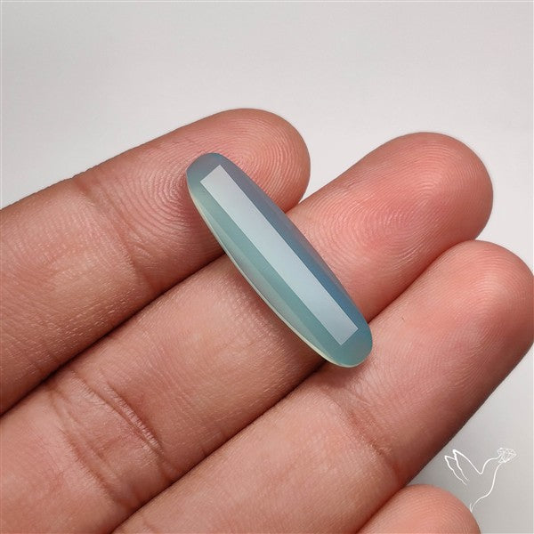 Long Step Cut Aqua Chalcedony