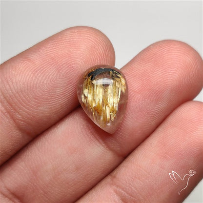 Golden Rutilated Quartz Cabochon