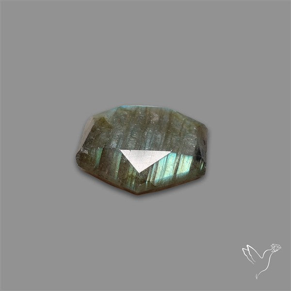 Hexagon Star Cut Labradorite Sea Green Sheen