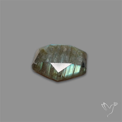 Hexagon Star Cut Labradorite Sea Green Sheen