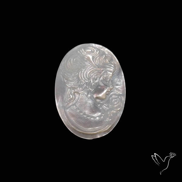 Mother Of Pearl Woman Cameo Carving
