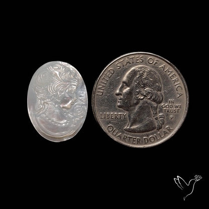 Mother Of Pearl Woman Cameo Carving