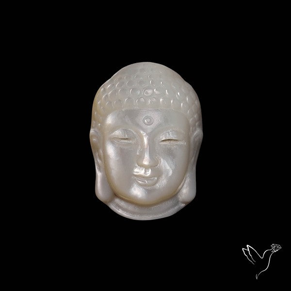 Mother Of Pearl Buddha Face Carving