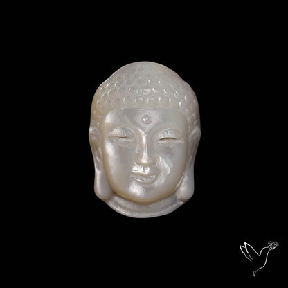 Mother Of Pearl Buddha Face Carving