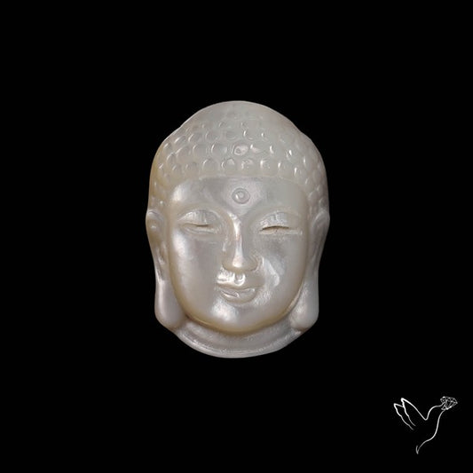 Mother Of Pearl Buddha Face Carving