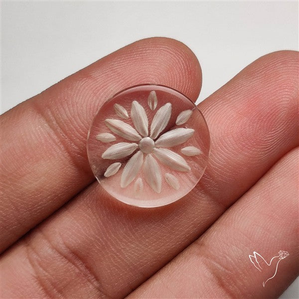 Himalayan Quartz Intaglio Reverse Carving (handcarved)
