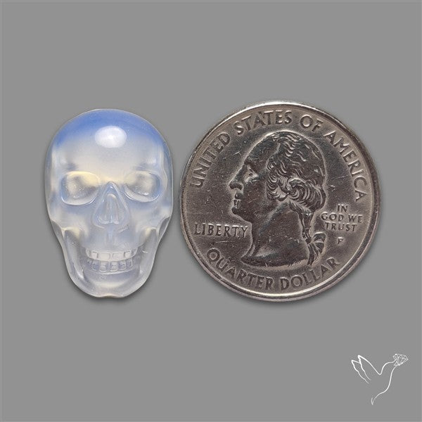 Opalite Skull Carving