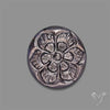 Black Cherry Star Ruby Mughal Carving (Handcarved)