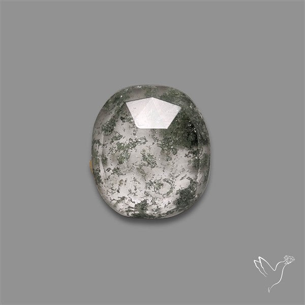 Chlorite in Quartz Rose Cut Rare