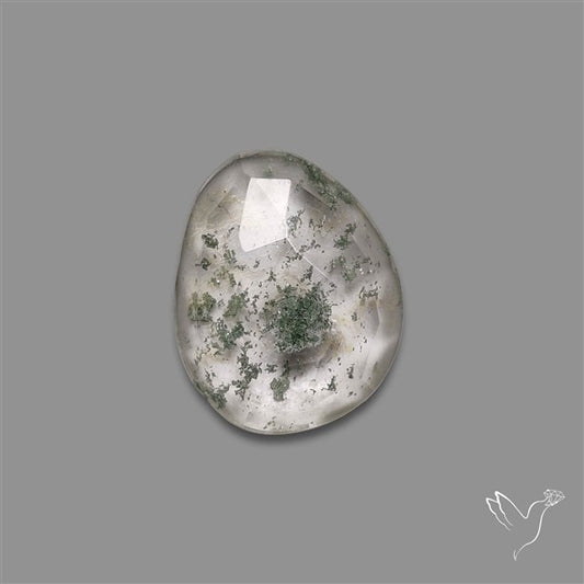 Chlorite in Quartz Rose Cut Rare