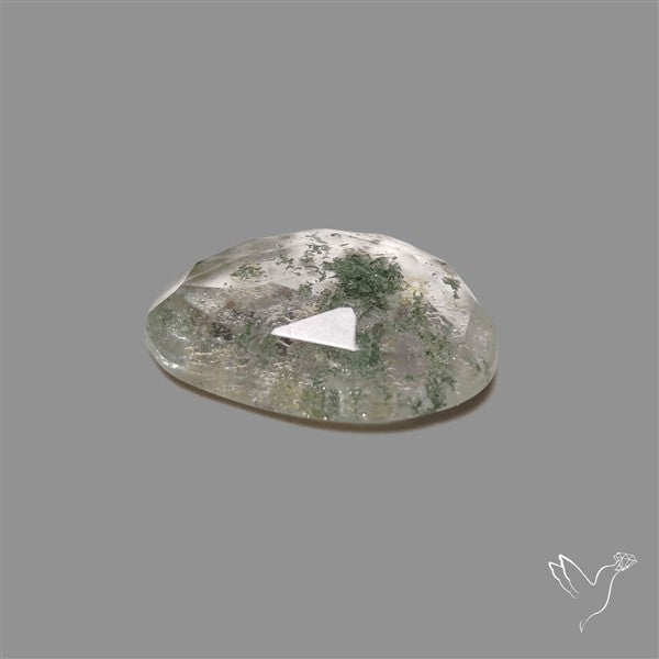 Chlorite in Quartz Rose Cut Rare