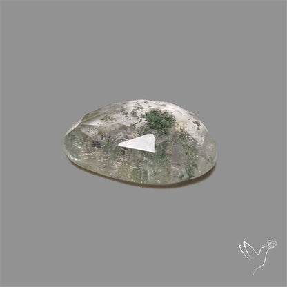 Chlorite in Quartz Rose Cut Rare