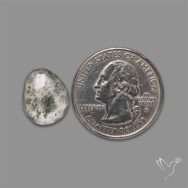 Chlorite in Quartz Rose Cut Rare