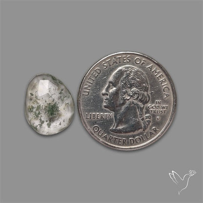 Chlorite in Quartz Rose Cut Rare