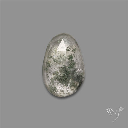 Chlorite in Quartz Rose Cut Rare