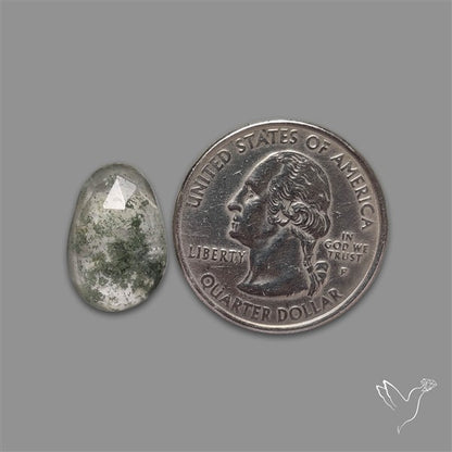 Chlorite in Quartz Rose Cut Rare