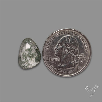 Chlorite in Quartz Rose Cut Rare