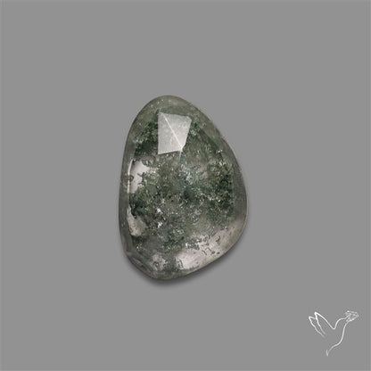 Chlorite in Quartz Rose Cut Rare