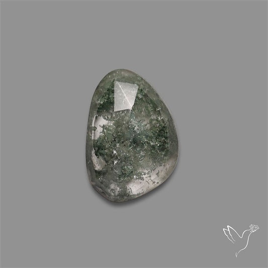 Chlorite in Quartz Rose Cut Rare
