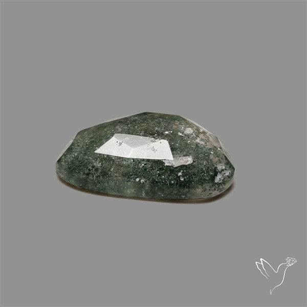 Chlorite in Quartz Rose Cut Rare