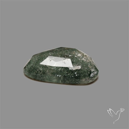 Chlorite in Quartz Rose Cut Rare