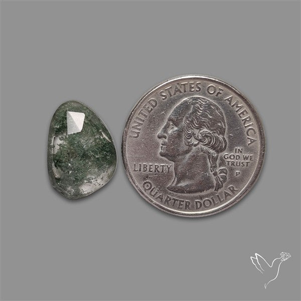 Chlorite in Quartz Rose Cut Rare