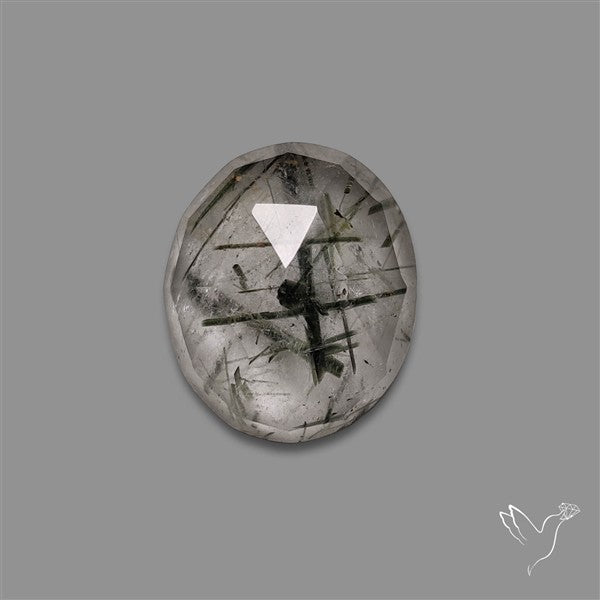 Rose Cut Green Rutilated Quartz