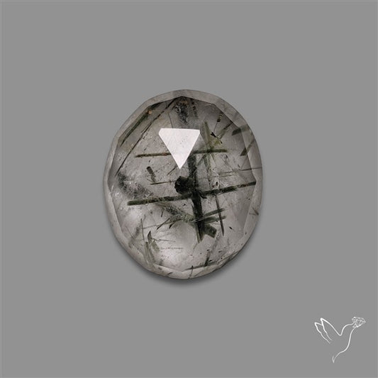 Rose Cut Green Rutilated Quartz