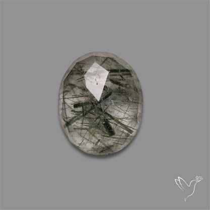 Rose Cut Green Rutilated Quartz