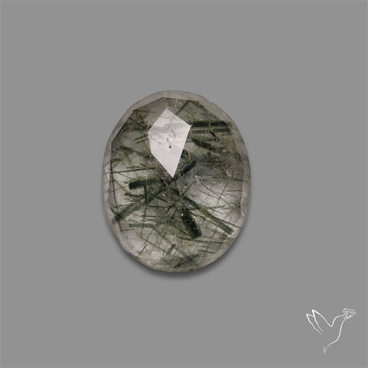 Rose Cut Green Rutilated Quartz