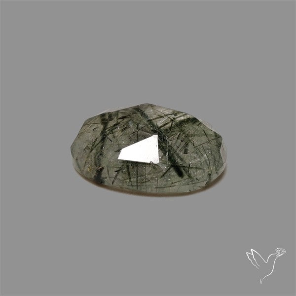 Rose Cut Green Rutilated Quartz