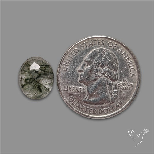 Rose Cut Green Rutilated Quartz