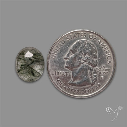 Rose Cut Green Rutilated Quartz