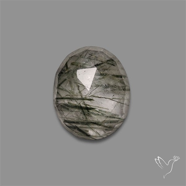 Rose Cut Green Rutilated Quartz