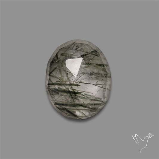 Rose Cut Green Rutilated Quartz