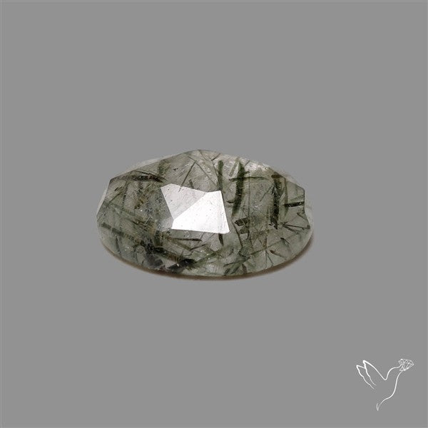 Rose Cut Green Rutilated Quartz