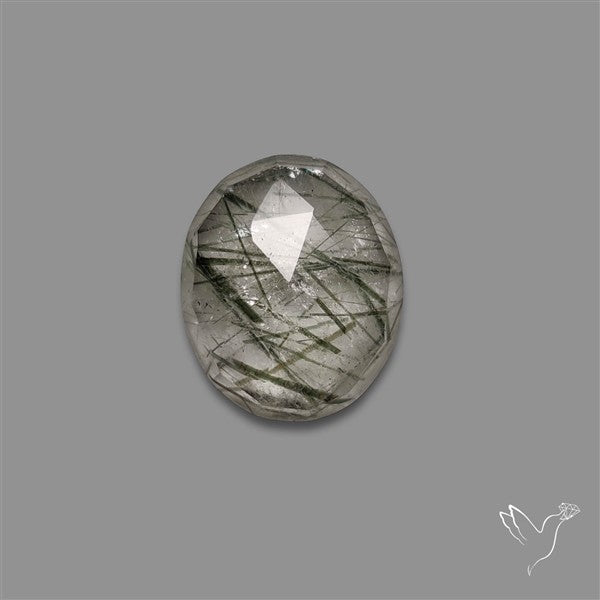 Rose Cut Green Rutilated Quartz