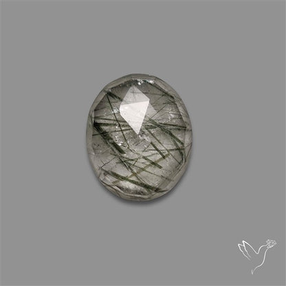 Rose Cut Green Rutilated Quartz