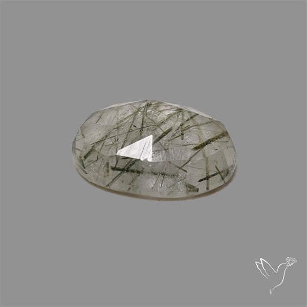 Rose Cut Green Rutilated Quartz