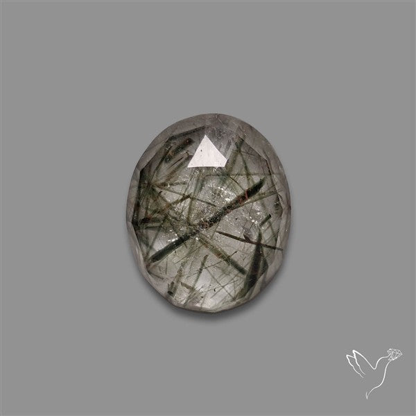 Rose Cut Green Rutilated Quartz
