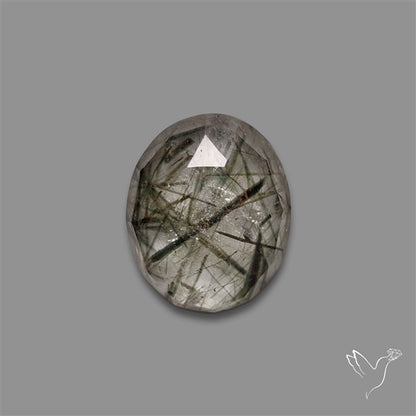 Rose Cut Green Rutilated Quartz