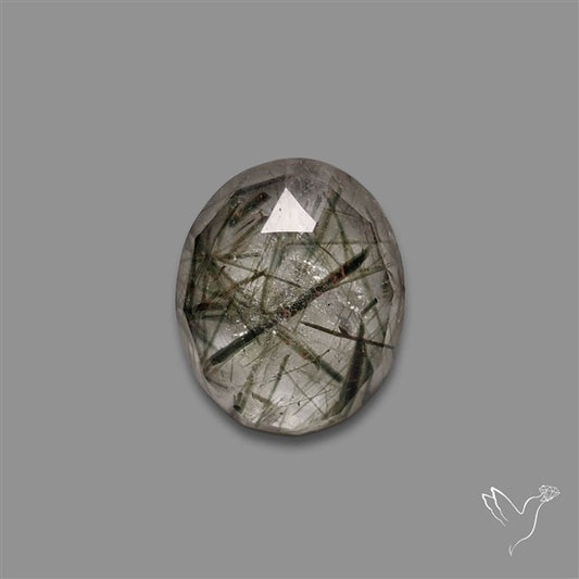 Rose Cut Green Rutilated Quartz