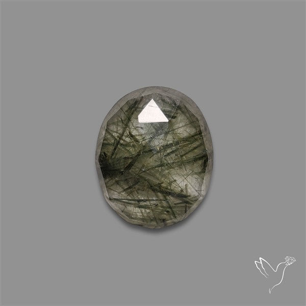 Rose Cut Green Rutilated Quartz